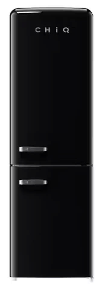 CHiQ 231L Retro Bottom Mount Fridge - Black