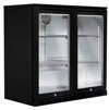 Husky 190L Double Glass Door Alfresco Bar Fridge - Black